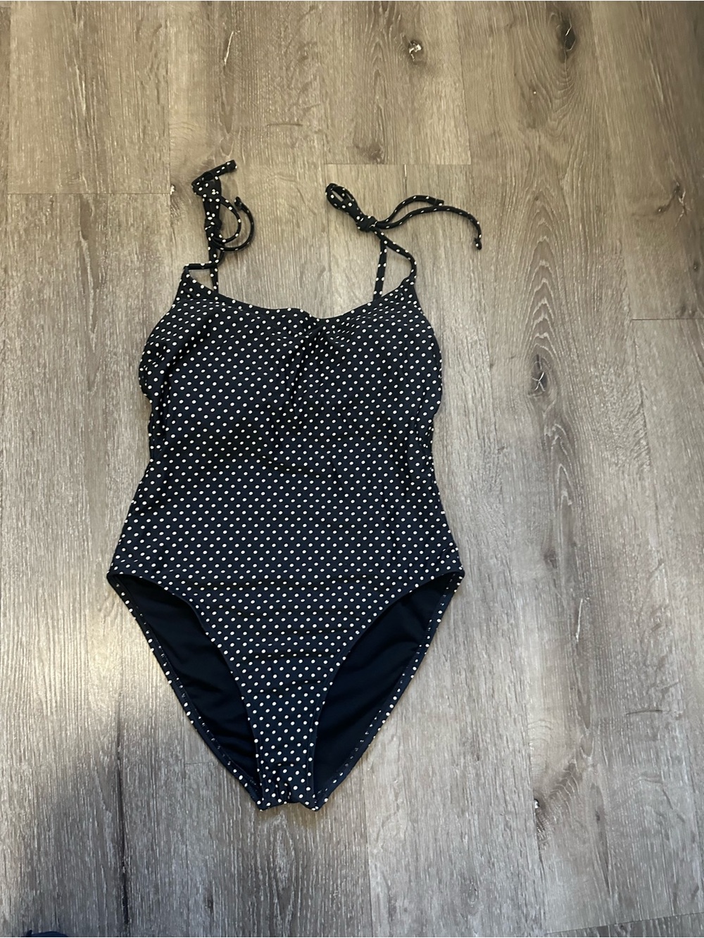 Shade & Shore Black and White Polka Dot One-Piece Swimsuit - Picture 3 of 7